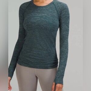 Light blue lululemon long sleeve swifley tech